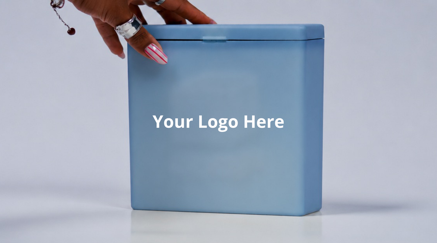 Cool 3 ice pack with the words "your logo here" on the front. 